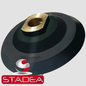 Stadea 4" Rubber Backer Pad/Flexible Rubber Backing Pad for Counter Edge Wet Dry Polishing - Arbor 5/8" 11