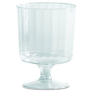 wna ccw5240 classicware fluted pedestal wine glasses, glass-like feel, polystyrene material, 5-ounce capacity, clear color, case of 240