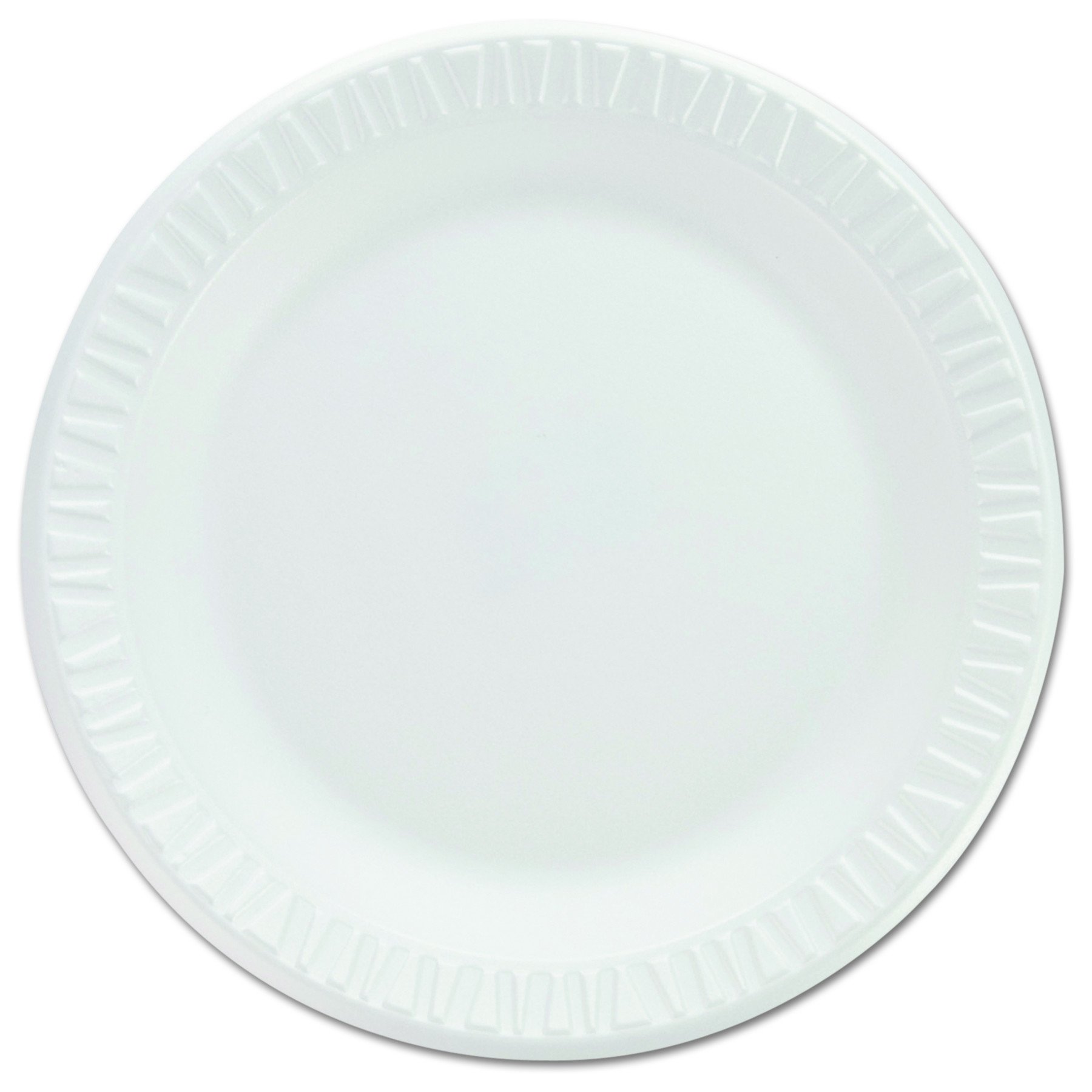 Dart 7PWCR Non-Laminated Foam Dinnerware, Plates, 7"Diameter, White, Pack of 125 (Case of 8 Packs)