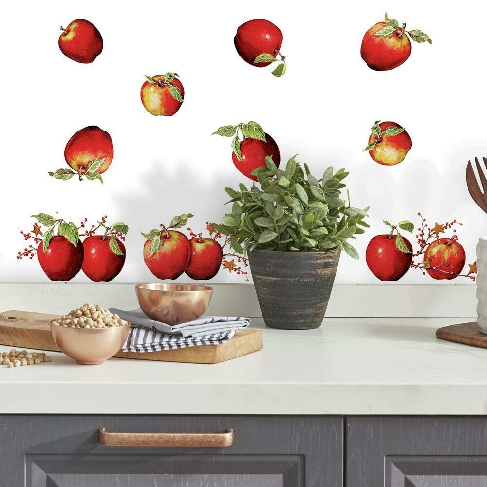 RoomMates RMK1570SCS Rustic Country Apples Peel and Stick Wall Decals