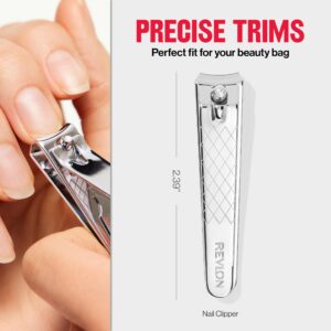 Revlon Mini Nail Clipper, Nail Care Tools, Curved Blade for Trimming & Grooming, Easy to Use (Pack of 1)