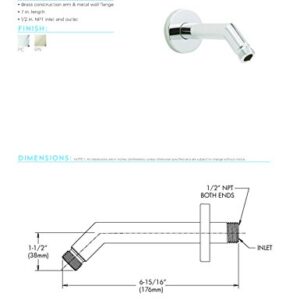 Speakman Neo S-2540 Shower Arm and Flange, 7", Polished Chrome