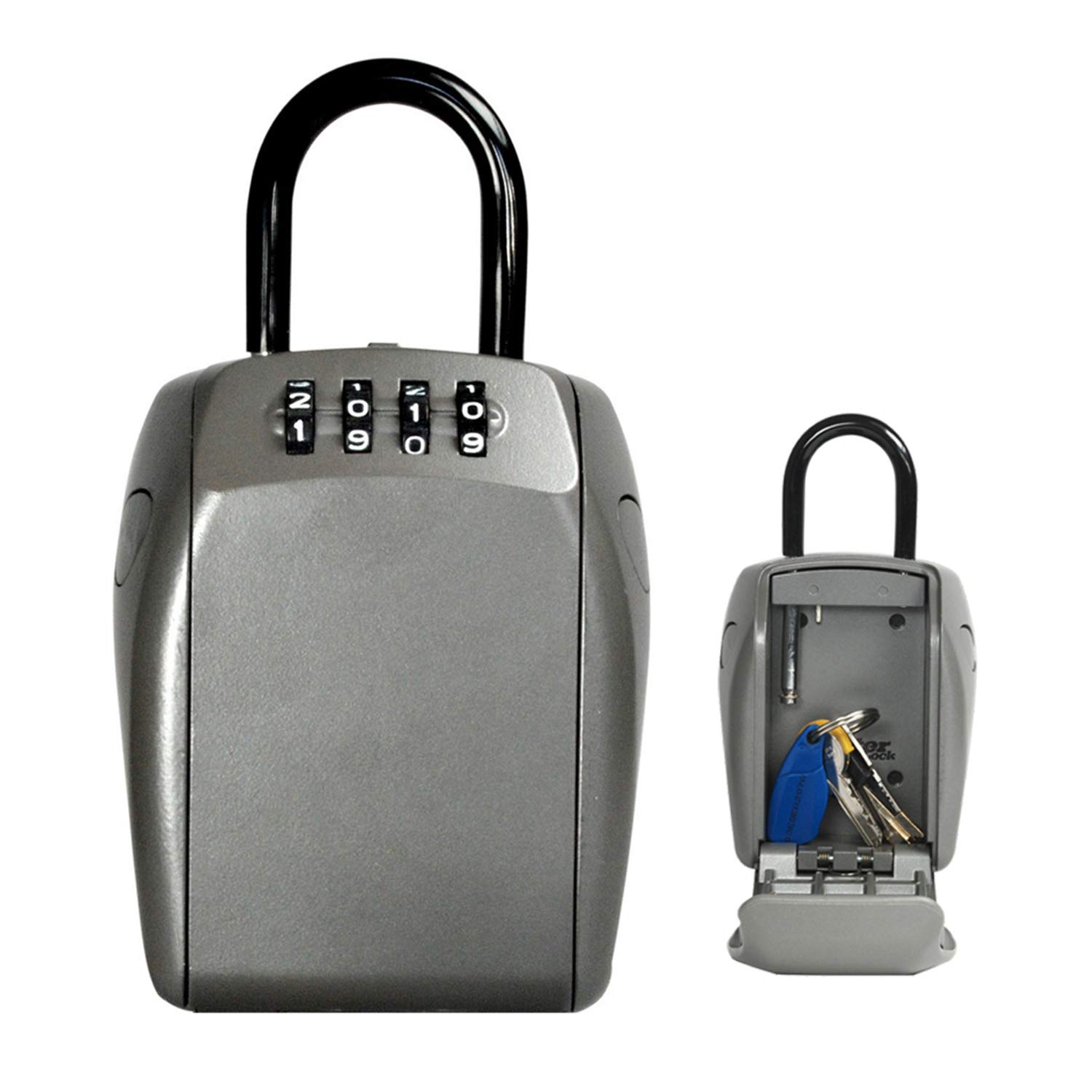 Master Lock Heavy Duty Key Lock Box, Outdoor Lock Box for House Keys, Key Safe and Combination Lock, 5 Key Capacity, 5414EC