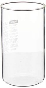 bodum chambord locking lid french press spoutless spare carafe, 34 oz, clear