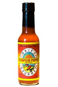 dave's gourmet scorpion pepper hot sauce - fiery addition to dips sauces and soups
