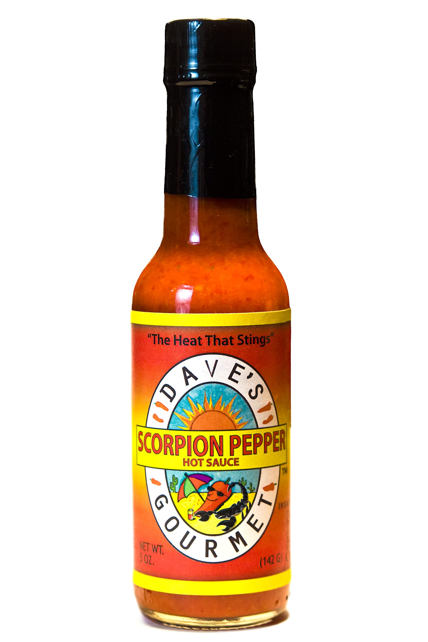 Dave's Gourmet Scorpion Pepper Hot Sauce - Fiery Addition to Dips Sauces and Soups