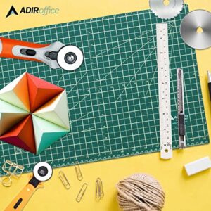 Adir Corp. Self Healing Cutting Mat - 18x24 Inches, 5 Layers Double Sided Cutting Mat for Crafts - Reversible Non-Slip Cutting Pad with Grid