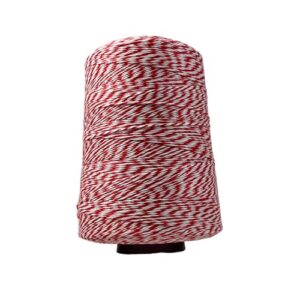 regency wraps baker's twine cone, colorful string for tying pastry boxes, wrapping baked goods, gifts and diy crafts, 2,046 ft, pack of 1, red/white
