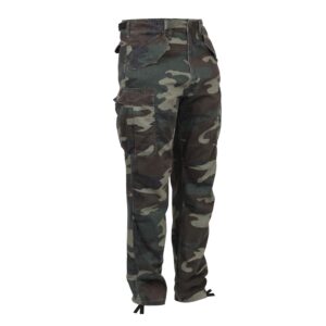 rothco vintage m-65 field pants, woodland camo, medium