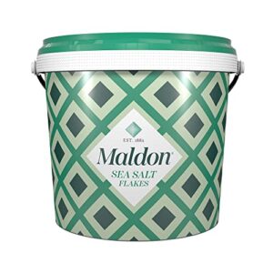 maldon salt, sea salt flakes, 3.1 lb, bulk tub, kosher, natural, handcrafted, gourmet, pyramid crystals