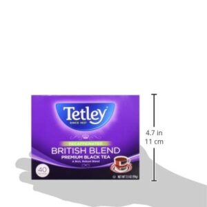 Tetley British Blend Decaffeinated Black Tea, 40 Tea Bags