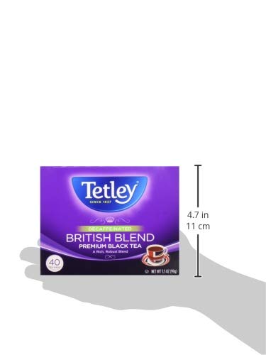 Tetley British Blend Decaffeinated Black Tea, 40 Tea Bags