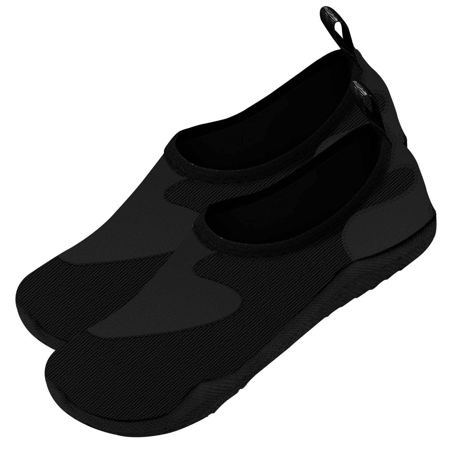 Water Gear Womens Water Shoes - Swimming and Snorkeling - Non-Slip Technology for Foot Safety - Comfortable and Secure Fitting - Black Size 9