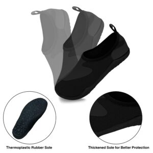 Water Gear Womens Water Shoes - Swimming and Snorkeling - Non-Slip Technology for Foot Safety - Comfortable and Secure Fitting - Black Size 9