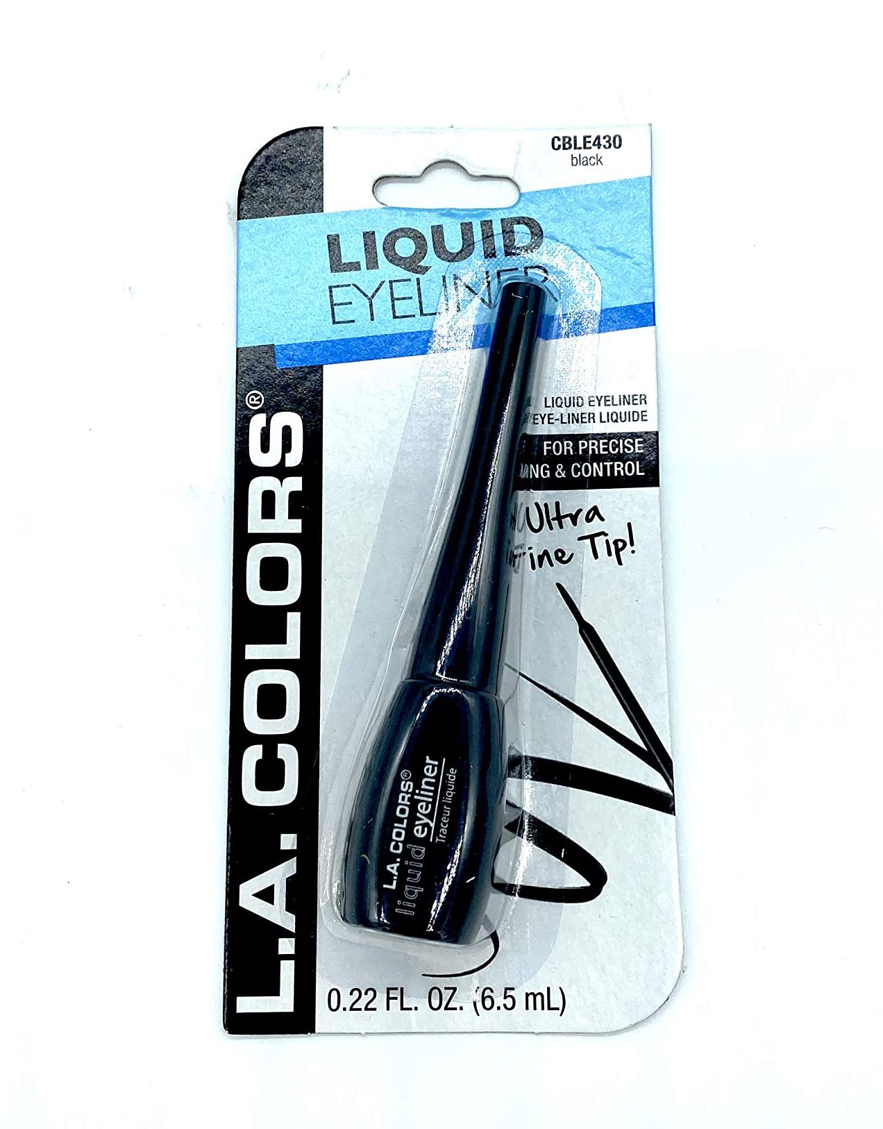 LA Colors Expressions Liquid Eyeliner, BLE430 Black, 0.22 Oz