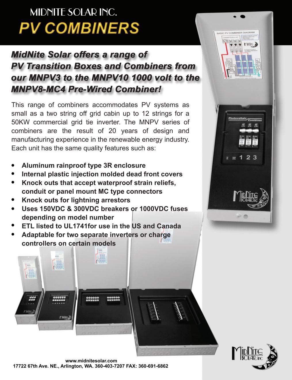 MidNite Solar MNPV3 Combiner