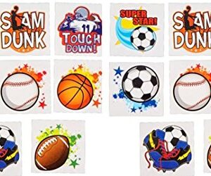 Assorted Sports Tattoos Package of 144