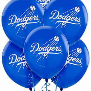 Los Angeles Dodgers MLB Printed Latex Balloons - 12" (Pack Of 6) - Perfect For Game Day Parties & Celebrations