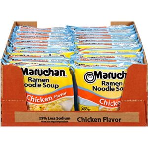 maruchan ramen less sodium chicken, 3.0 oz, pack of 24