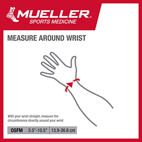 MUELLER Adjust-to-Fit Thumb Stabilizer - Unisex, Black, One Size Fits Most, Ideal for De Quervains Tenosynovitis Brace, Thumb Brace for Arthritis Pain and Support, Can be Worn on Both Hands, Black