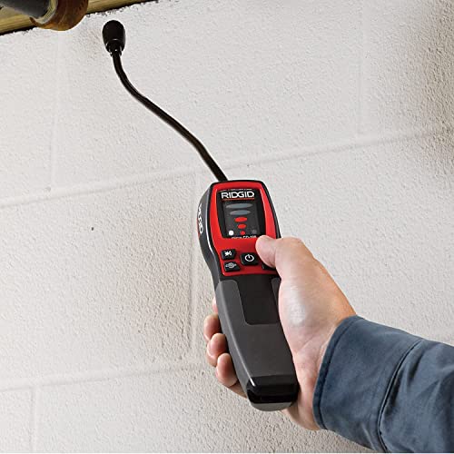 RIDGID 36163 CD-100 Micro Combustible Gas Handheld Diagnostic Detector with 16" Flexible Probe and Visual, Audible, and Vibration Alarms