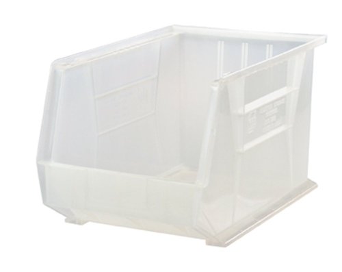 Quantum QUS260 Plastic Storage Stacking Ultra Bin, 18-Inch by 11-Inch by 10-Inch, Clear, Case of 4