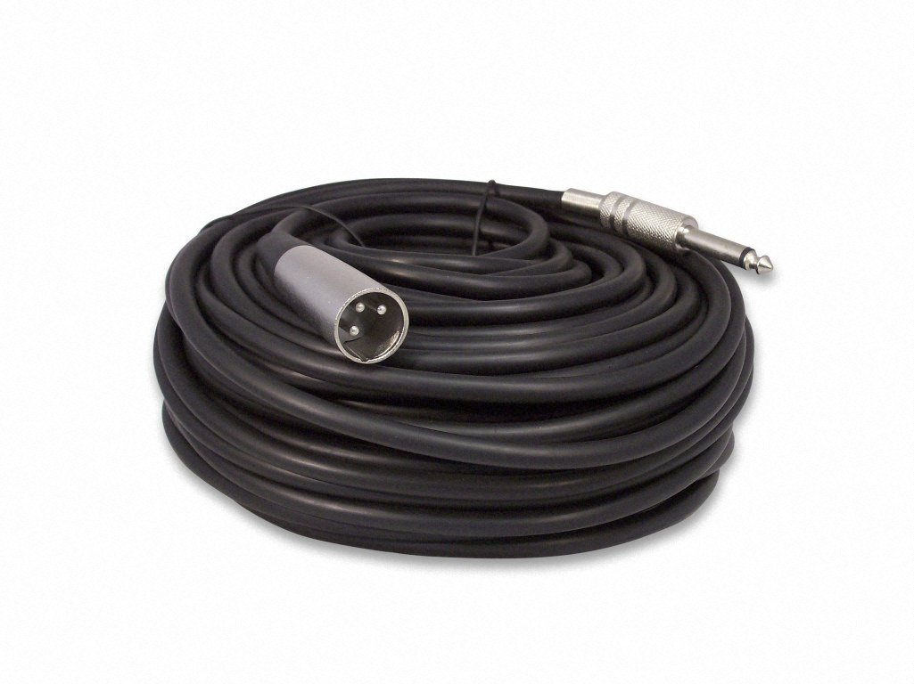 Your Cable Store 100 Foot XLR Male 3 Pin to 1/4" Mono Microphone Cable, Unbalanced