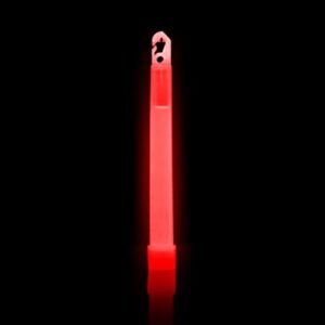 Cyalume Military Grade Red Glow Sticks - Premium Bright 6” ChemLight Emergency Glow Sticks with 8 Hour Duration (Bulk Pack of 10 Chem Lights)