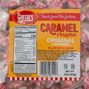 Goetze's Candy Vanilla Caramel Creams - 1 Pound Bag (16 Ounces) - Fresh from the Factory