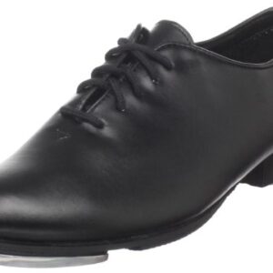 Dance Class Women's PTM101 Full Sole Jazz Tap Oxford,Black,5 M US