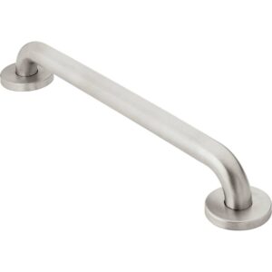 moen r8716p home care safety 16-inch textured grip stainless steel bathroom grab bar, peened