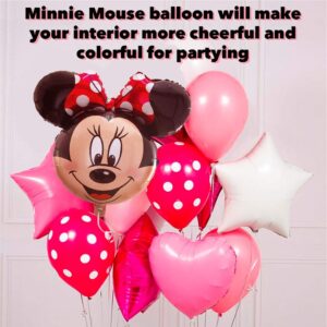 Big Cartoon Girl Mouse Balloon – Foil Birthday Balloon Decorations Animated Mouse Head Balloon Kids Party Supplies Giant Foil Balloons