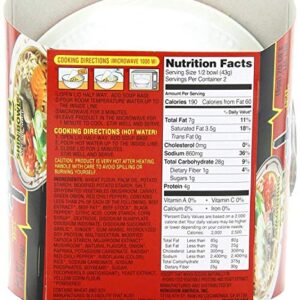 Nongshim Gourmet Spicy Shin Noodle Soup Bowl, 12 Pack, Microwaveable Ramyun Soup Noodles, No MSG Added