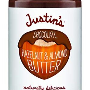 Justin's Chocolate Hazelnut and Almond Butter, Organic Cocoa, No Stir, Gluten-free, Responsibly Sourced, 16 Ounce (Pack of 1)