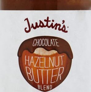 Justin's Chocolate Hazelnut and Almond Butter, Organic Cocoa, No Stir, Gluten-free, Responsibly Sourced, 16 Ounce (Pack of 1)