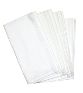 aunt martha's dinner napkins, white, set of 4