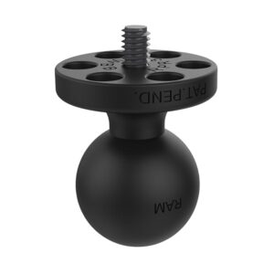 ram mounts ball adapter with 1/4"-20 threaded stud for action cameras rap-b-366u with b size 1" ball