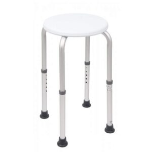 homecraft tall shower stool, nonslip bath seat, adjustable lightweight shower stool for safe showering and bathing, bathtub bench for disabled, elderly, handicapped, independent daily living tool