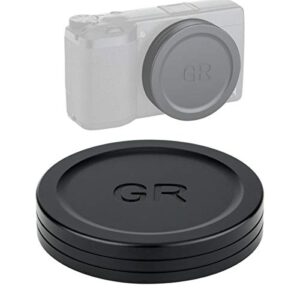 jjc lc-gr3 metal lens cap for ricoh gr iii gr iiix and gr ii camera, ricoh gr iii lens cap, lens cap for ricoh griii gr iiix grii, made of premium aluminium alloy