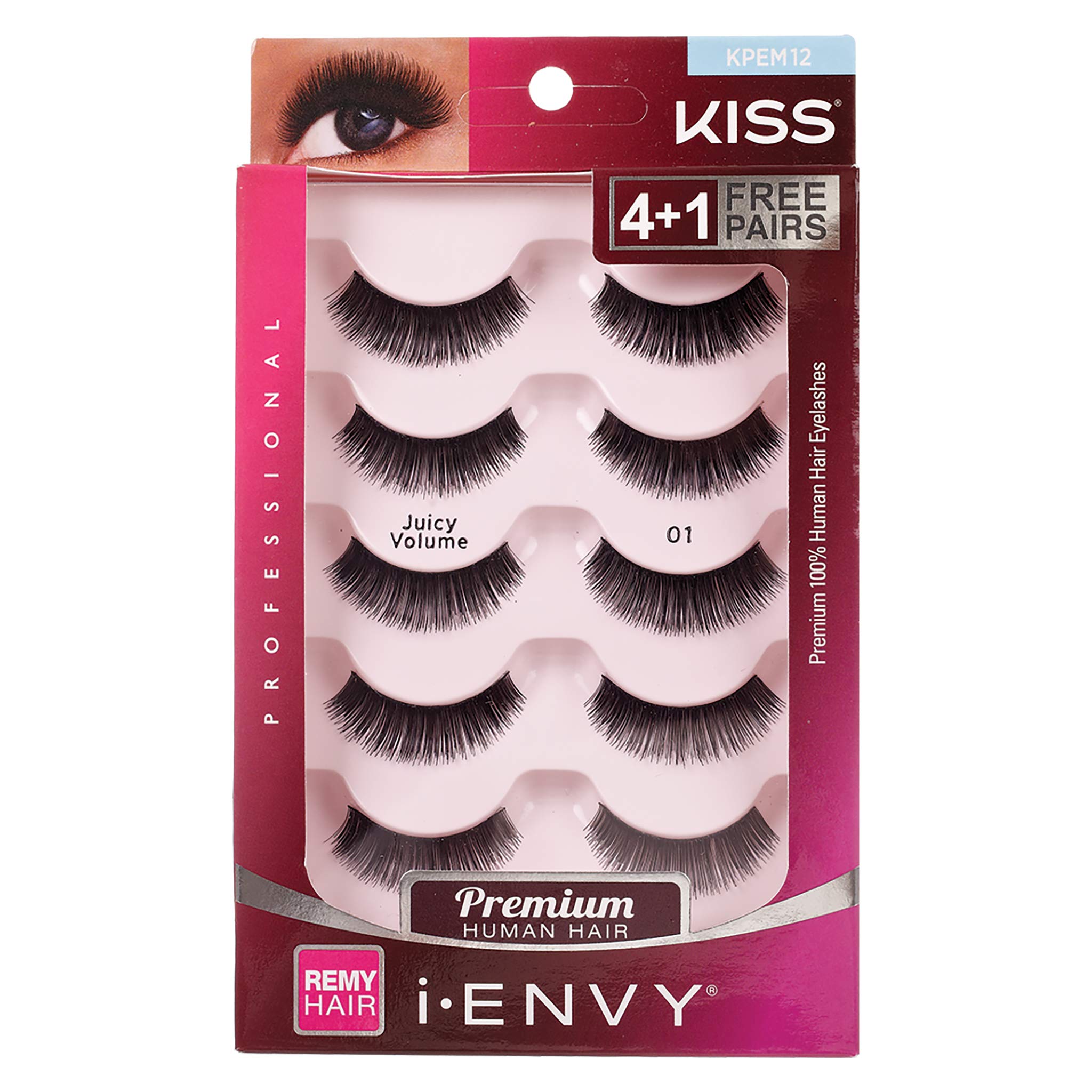 KISS I ENVY Multi Pack Eyelashes Juicy Volume 01 KPEM12