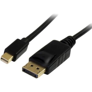 startech.com mini displayport to displayport converter cable/2m/displayport 1.2/mdp to dp monitor cable/4k60hz/mdp male to dp male mdp2dpmm2m