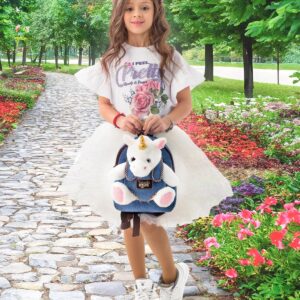 Naturally KIDS Unicorn Backpack, Unicorn Toys for Girls Age 4-6, Toys for 3 Year Old Girl Gifts Birthday