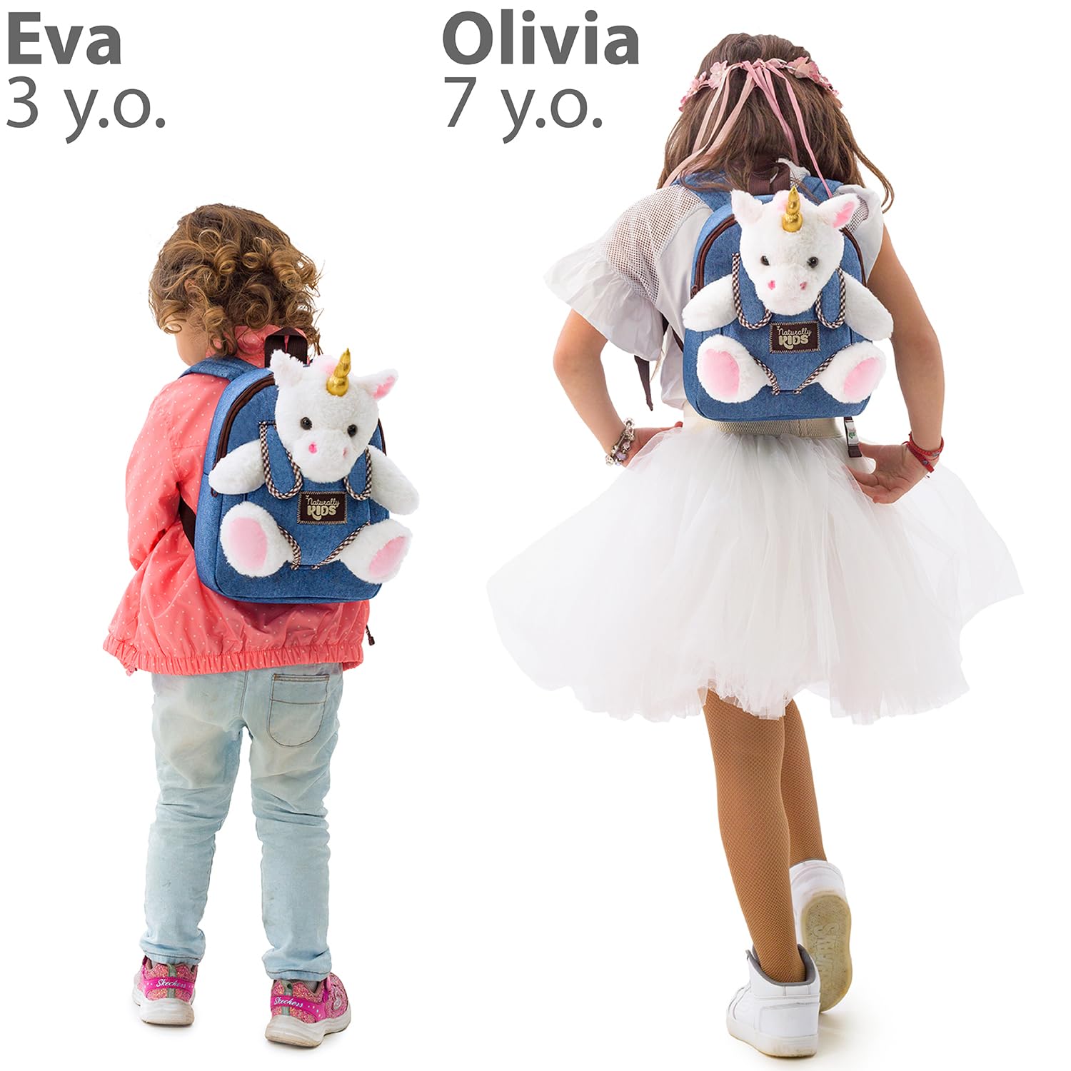 Naturally KIDS Unicorn Backpack, Unicorn Toys for Girls Age 4-6, Toys for 3 Year Old Girl Gifts Birthday