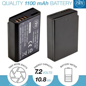 BM Premium 2-Pack of LP-E10 Batteries and Battery Charger Kit for Canon EOS Rebel T3, T5, T6, T7, Kiss X50, Kiss X70, EOS 1100D, EOS 1200D, EOS 1300D, EOS 2000D Digital Camera