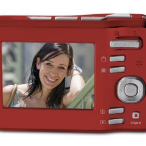 Kodak Easyshare C1505 12 MP Digital Camera with 5x Digital Zoom - Red