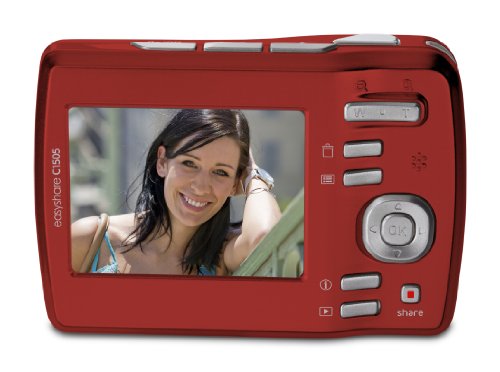 Kodak Easyshare C1505 12 MP Digital Camera with 5x Digital Zoom - Red