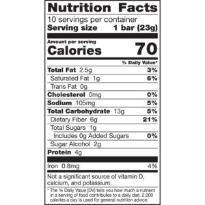Fiber One 70 Calorie Chewy Snack Bars, Chocolate Peanut Butter, 10 ct