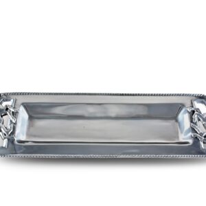 Arthur Court Metal Aluminum Thoroughbred Horse Oblong Serving Silver Tone Party Tray Equine Décor 18 inch x 6 inch
