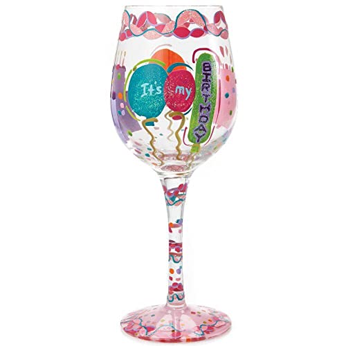 Lolita It’s My Birthday Painted Wine Glass Gift