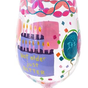 Lolita It’s My Birthday Painted Wine Glass Gift